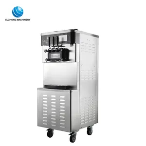 Soft Ice Cream Machine Malaysia High Production 3 Flavors Soft Serve Ice Cream Making Machine Automatic Ice Cream Maker Machine