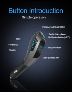 Agetunr Hot Verkoop X5 Originele Ontwerp In Auto Fm-zender <span class=keywords><strong>Bluetooth</strong></span> Auto Adapter Oplader Driver Multifunctionele Mp3 Audio speler - Product Image 5