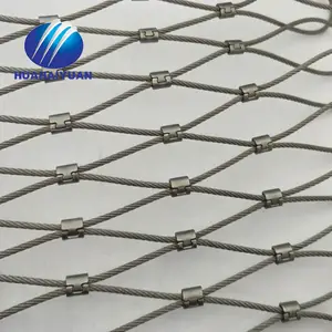 AISI 316 Stainless Steel Tali Kawat Jaring Tali Mesh Dekorasi Kabel Tali Mesh