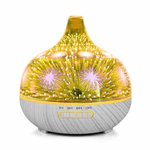 De Aroma de vidrio difusor con increíble 3D efecto Visual en <span class=keywords><strong>la</strong></span> noche de fuegos artificiales patrón de diferentes de grano de madera Base de colores - Product Image 5