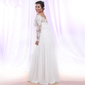 Vestidos <span class=keywords><strong>de</strong></span> <span class=keywords><strong>Novia</strong></span> Personalizados <span class=keywords><strong>de</strong></span> Talla Extra Grande para Mujeres Embarazadas, Sin Cola, Hechos en China - Product Image 2