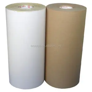 white or brown kraft paper in roll with polyethylene coated