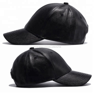 Negro hombres deportes <span class=keywords><strong>Cap</strong></span> Pu curvado gorras de béisbol - Product Image 5