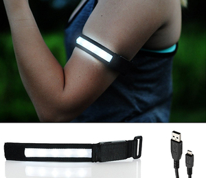 Brassard de <span class=keywords><strong>bras</strong></span> réglable en Nylon à Led, rechargeable par USB, lampe clignotante, pour courir la <span class=keywords><strong>nuit</strong></span>, 2 pièces - Product Image 5