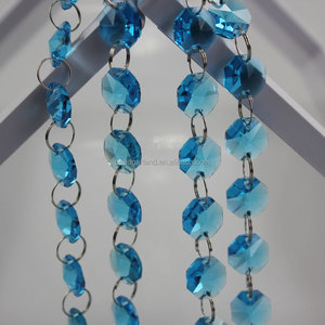 Calidad Superior dulce claro azul tallado Octagon cuentas de cristal de diamante para la boda Decoración de mesa - Product Image 5