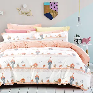 100% high quality linen embroidered new style stain children cotton bedding set