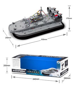 Jouets chauds de Chine 1:110 Échelle 3CH 2.4G RC Amphibie Aéroglisseur ZUBR Classe A.C. grande taille rc <span class=keywords><strong>bateau</strong></span> à vendre - Product Image 6