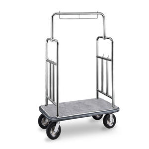 Haute Qualité En Acier Inoxydable Bellman Chariot Chariot À Bagages D'hôtel - Product Image 1