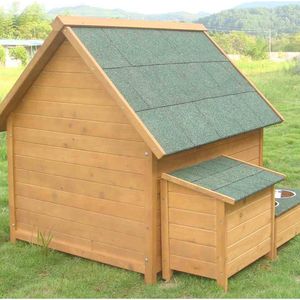 บ้านสุนัขไม้กลางแจ้งขนาดกำหนดเองได้ SDD0405บ้านสัตว์เลี้ยงที่มีรูปแบบการพิมพ์แฟชั่นสำหรับใช้ในการดำรงชีวิต - Product Image 4