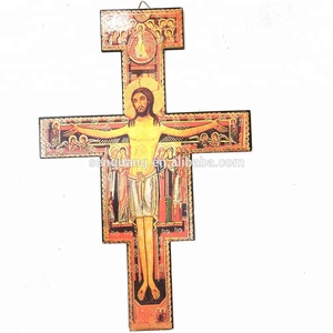 Pared de <span class=keywords><strong>madera</strong></span> <span class=keywords><strong>crucifijo</strong></span> religiosos católicos Cruz <span class=keywords><strong>colgante</strong></span> para decoración de la pared - Product Image 4