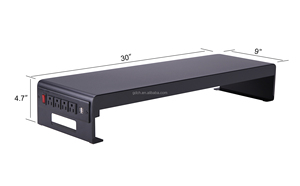 Meuble ergonomique Stable avec hauteur de pouces, support de moniteur métallique, pour ordinateur de bureau - Product Image 4