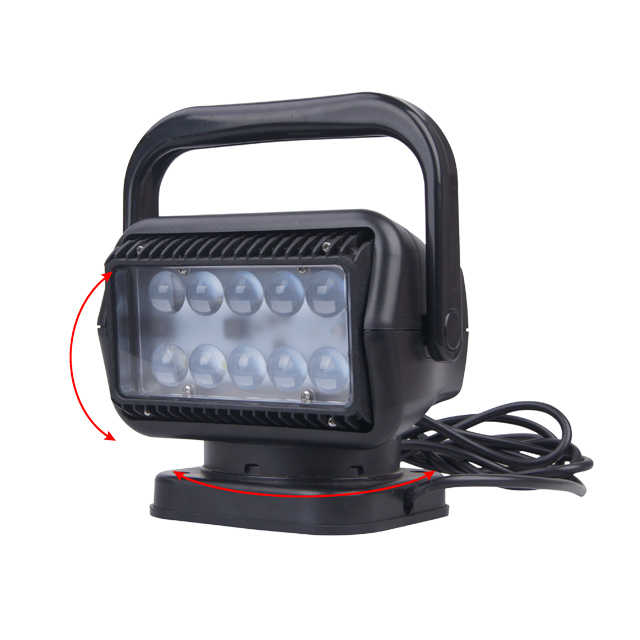 50W LED Search Light 360° Rotating Remote Control Work Light Security