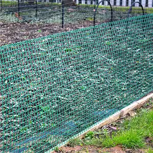 Toptan yeşil plastik örgü çit-Sert yeşil plastik bahçe çit için tel örgü altıgen plastik bitki destek örgü
