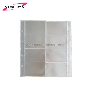 Umwelt freundliches Kunststoff material 4 Löcher 8 Taschen Clear Sheet Protectors von China Supplier