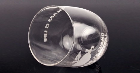 Transparent stemless wine glass crystal whiskey glass