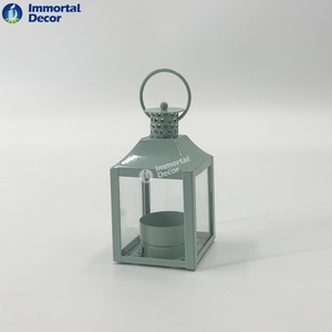 <span class=keywords><strong>Mini</strong></span> Faroles de <span class=keywords><strong>Metal</strong></span> para Velas de Té de 4.3 Pulgadas, Color Blanco - Product Image 2