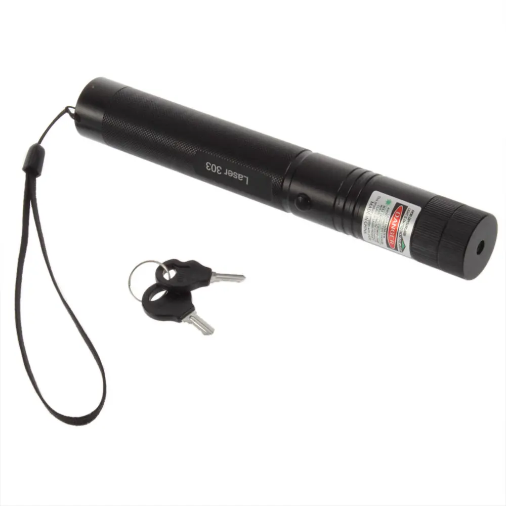 1 pcs Powerful Laser303 Adjustable Focus 532nm Green Laser Pen Light Output power less than 1mW no battery