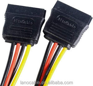 IDE Molex a Dual 2 SATA PIN Power Splitter Cavo per Hard Drive HDD SSD - Product Image 3