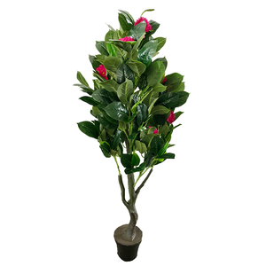 Arbre de fleurs de camélia artificielles 120cm 5699 - Product Image 1