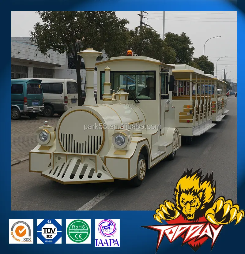Electric & diesel trackless tourist train manufacturer