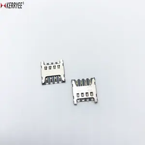 2.54mm pitch 8P drawer type push/pull micro sim card connector