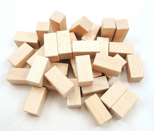 Khối Gỗ Chà Nhám Mịn Đồ Chơi Xếp Chồng Hình Chữ Nhật, Khối Xây Dựng Mầm Non - Product Image 2