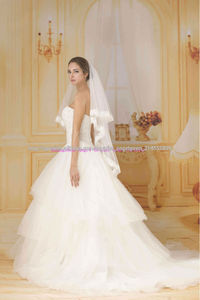 2015 Guangzhou princesa bola de la <span class=keywords><strong>boda</strong></span> de tul hinchada trajes de novia con corpiño AG008 rebordear pesado - Product Image 2