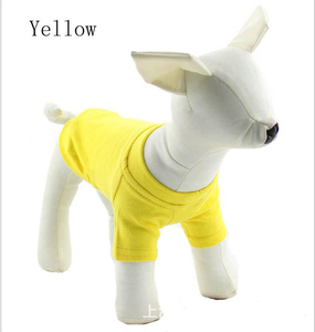Algodón sólido 18 colores para mascotas perro T camisa ropa para perros grandes - Product Image 4