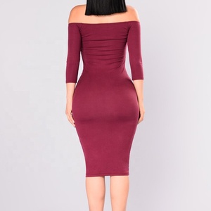Personalizada <span class=keywords><strong>de</strong></span> fábrica 2018 más nuevo sexy rojo mujeres bodycon vendaje vestido midi - Product Image 3