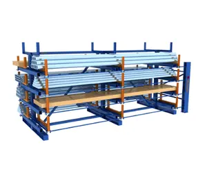 Industrial Adjustable roll out cantilever shelving system