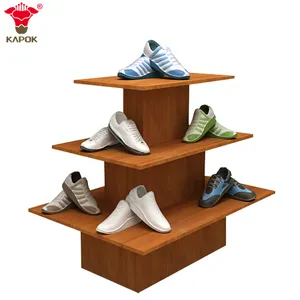 Foshan High Quality Style Women Men Kids Shoes Shop Furniture Red Kapok