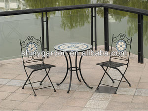 muebles <span class=keywords><strong>al</strong></span> aire libre muebles <span class=keywords><strong>bistro</strong></span> con decoración de azulejos - Product Image 1