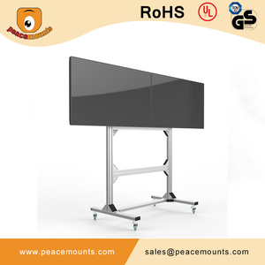 Support de moniteur mobile moderne ML-02, support de télévision pour deux écrans avec roulettes/support de télévision pour écran plasma de 55 pouces - Product Image 6
