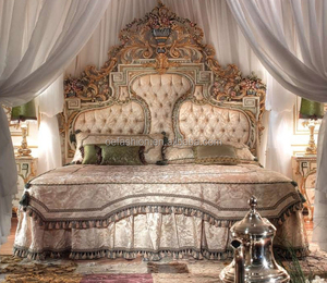 <span class=keywords><strong>Rococo</strong></span>-<span class=keywords><strong>cama</strong></span> de madera antigua de lujo, muebles de dormitorio, diseño de <span class=keywords><strong>cama</strong></span> tallada, estilo europeo - Product Image 1