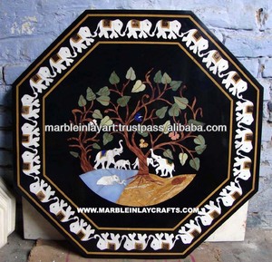 Marble Stone Handmade Antique Octagonal Table Top - Product Image 1