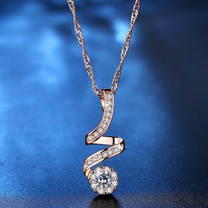 Collana di orecchini dal Design attorcigliato unico di moda di lusso con gioielli regalo <span class=keywords><strong>Austria</strong></span> luminosi per l'amante - Product Image 1