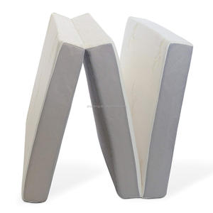 Colchón de cama plegable de tres esponjas, portátil, para acampar, tamaño individual, Reino Unido