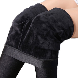 Inverno Pantaloni A Vita Elastica <span class=keywords><strong>Velluto</strong></span> Shinny Stretch Pantaloni Caldo di Spessore Donne <span class=keywords><strong>Leggings</strong></span> - Product Image 3