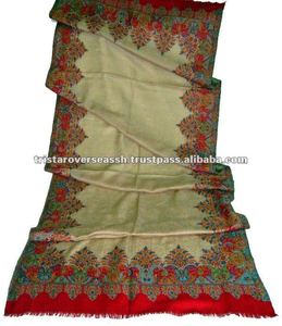 Natural Wool Kani <b>Pashmina</b> <b>Shawls</b> High Quality Soft Merino Wool <b>Pashmina</b> <b>Shawls</b> Soft Wool <b>Shawls</b> - Product Image 3