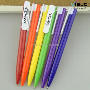 New design custom LOGO pen with black rubber and colorful barrel
