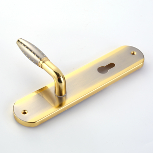 ETALIA品牌门锁铝柄铁板门锁金色大码门把手锁定设置 - Product Image 4
