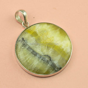 Colgante de piedras preciosas de jaspe de abejorro Natural de Plata de Ley 925, joyería de plata fina para ocasiones de regalo - Product Image 1
