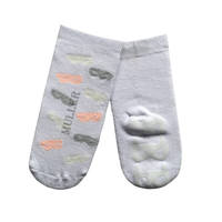 Chaussettes de jeu antidérapantes pour enfants-Coton Crew avec semelles antidérapantes et motif de lunettes de soleil, chaussettes de parc mignonnes pour garçons et filles