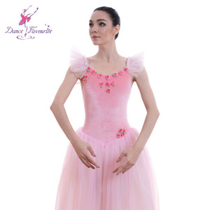 Rosa romantico lungo di balletto di ballo tutu velluto body corsetto con lunghi molle di <span class=keywords><strong>tulle</strong></span> del tutu del pannello esterno 18582 - Product Image 5