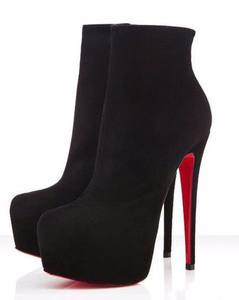 Stivaletti da <span class=keywords><strong>donna</strong></span> HMB3 con tomaia in suede, plateau e tacco alto 14 cm. - Product Image 3