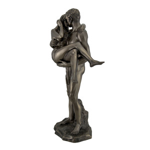 Resina de hombre y mujer desnuda figuras hombre llevando mujer bronce estatua - Product Image 3