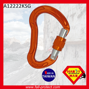 Outdoor Sports Mountain Hook Safe 24KN Screw Lock B Shaped Aluminum Climbing Carabiner - Product Image 3