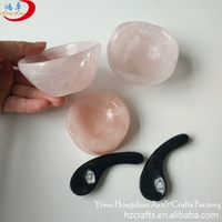 2026 Sculptures Rock Bowl Lavabo en pierre naturelle Pierres d'évier en quartz rose
