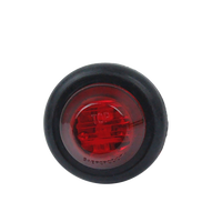 Feux latéraux LED Piranha haute puissance pour camions, ambre et rouge mélangés, indice de protection IP67, base en caoutchouc