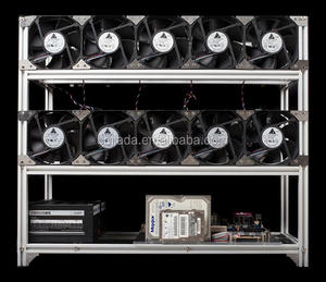 Apilable 12 GPU <span class=keywords><strong>Crypto</strong></span> moneda aluminio Aire Libre marco minería minero Rig Case - Product Image 2
